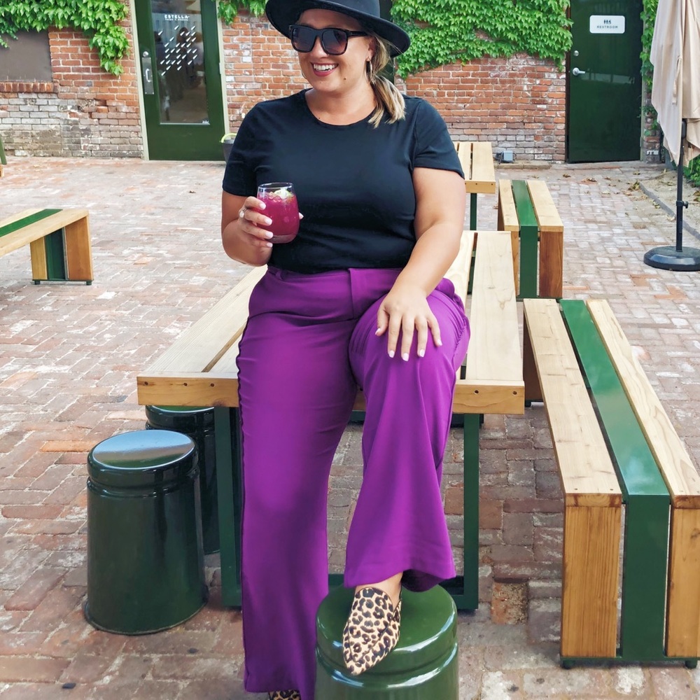 Purple Flare Leg Pant
